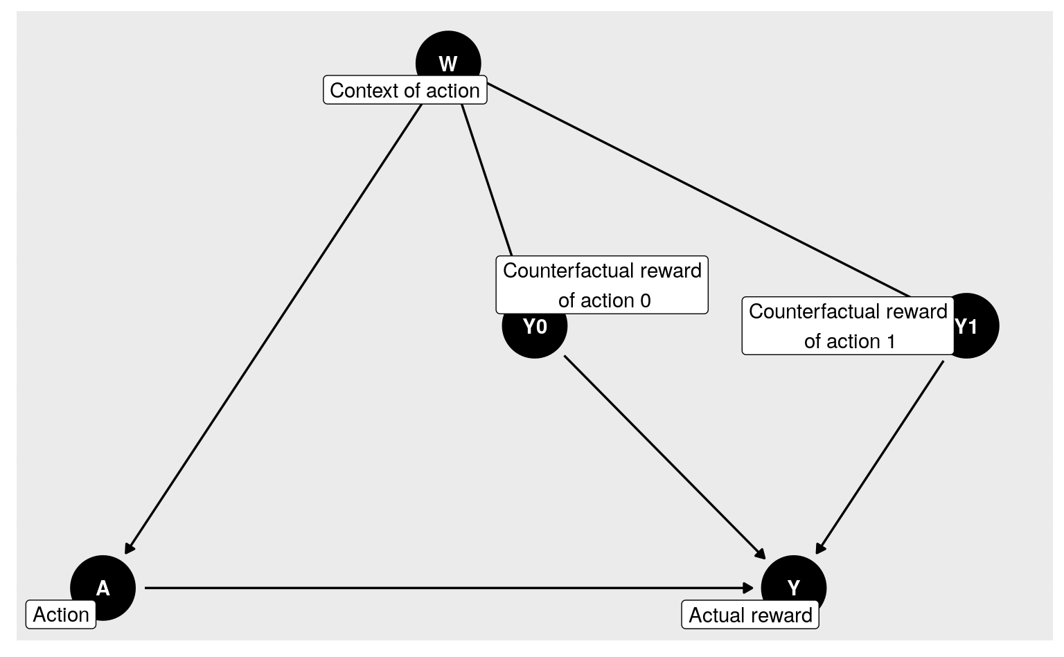 Directed acyclic graph summarizing the inner causal mechanism at play in experiment.